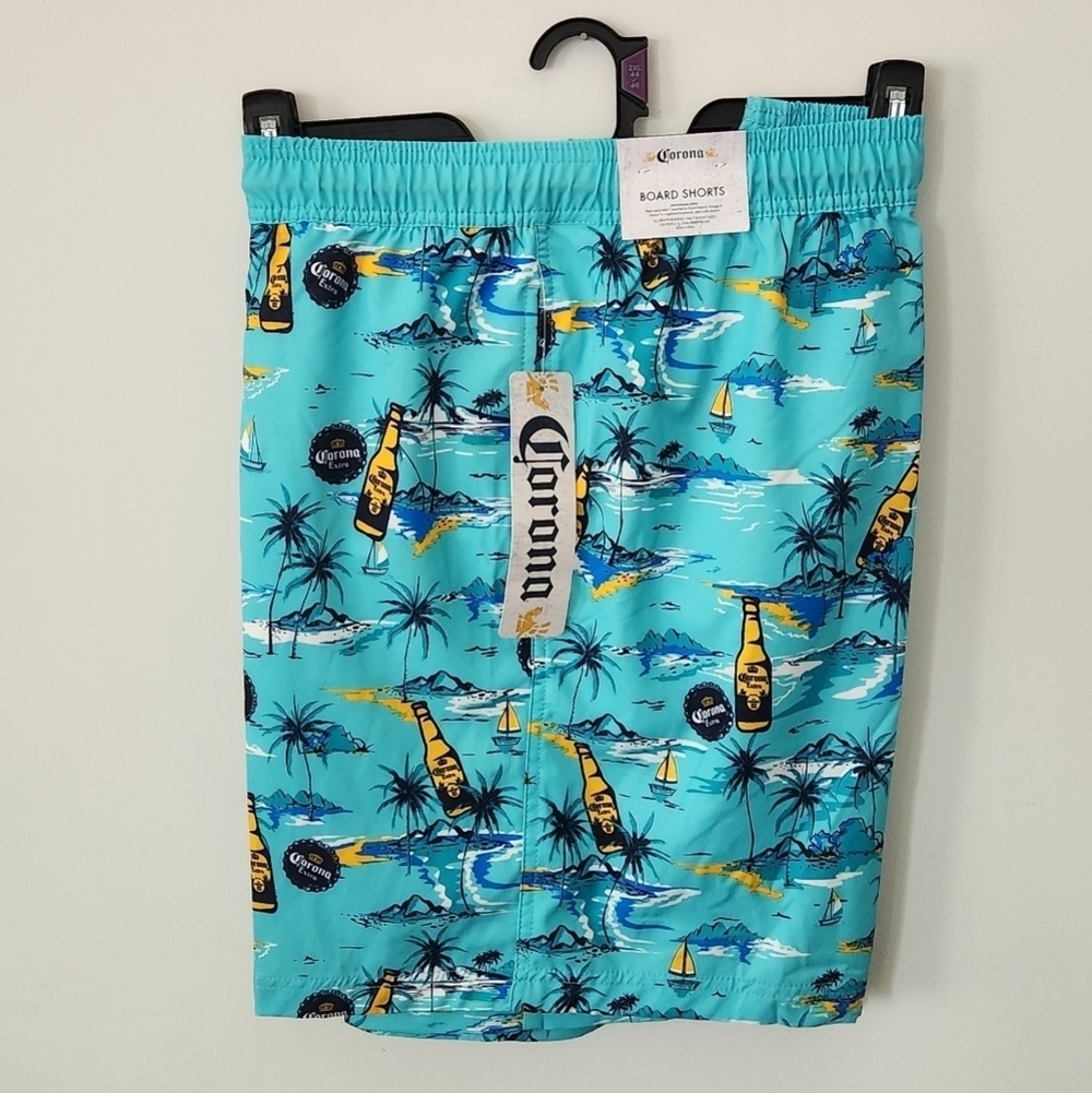 🏖️ Corona Tropical Board Shorts – Men’s 2XL 44/46, NWT, Beach Swim Trunks